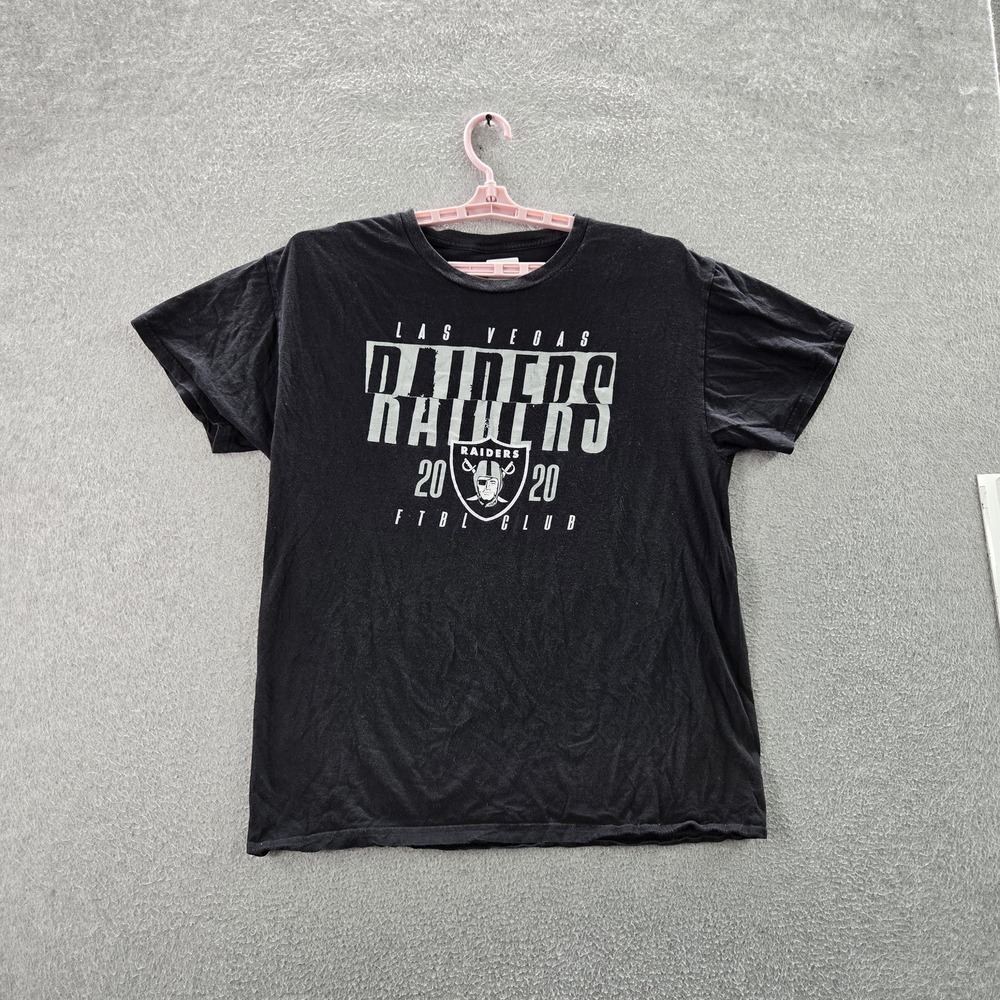 Las Vegas Raiders Men Shirt L Black NFL Graphic Logo Short Sleeve